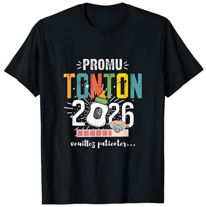 Meilleure Annonce Grossesse Tonton 2026 Bientôt Futur Oncle T-Shirt, Homme, Noir, M