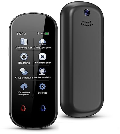 Z2 Übersetzer Sprachübersetzer Gerät Übersetzungsgerät mit Sprachausgabe,Fotoübersetzung/WIFI/Hotspot/Offline,Sofortübersetzer für Reisen,Business Sprachenlernen