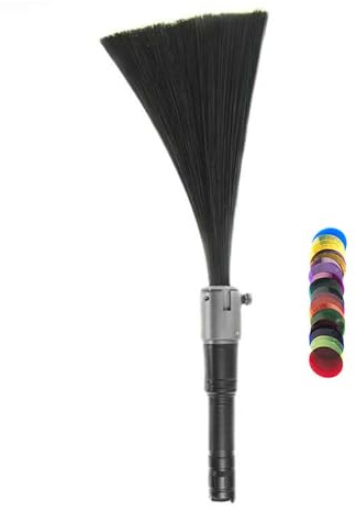 THYXGS Pinceaux De Light Painting De 29 Cm, Kit De Démarrage, Fibre Optique Noire Ultra-Fine De 0,25 Mm, Lampe Torche De 1300 Lumens + 12 Filtres De Couleur, pour La Photographie Créative