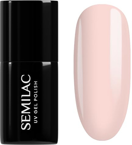 Semilac Esmalte de uñas UV 964 Jelly Nude 7 ml – Semitransparente Nude con acabado de gelatina – Colección Inner Glow