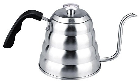 Fdit caffè bollitore con termometro in acciaio INOX 304 pour over Coffee bollitore a collo d' oca per mano Drip Home party 1.2L