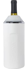 Vinglacé Wine Bottle Chiller- Portable Champagne Insulator- Stainless Steel Wine Cooler Sleeve - Keeps Wine Cold (White)