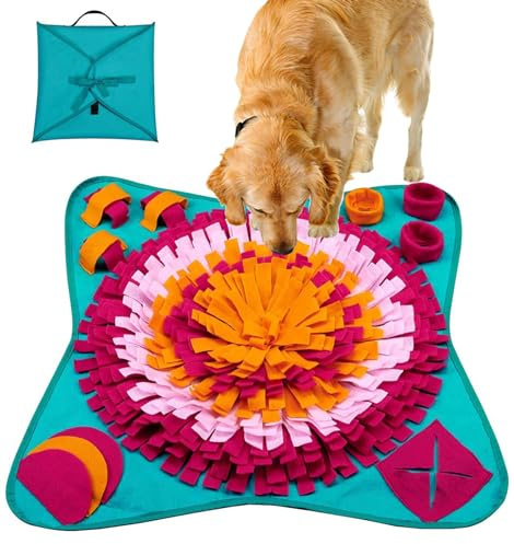 Emwel Dog Snuffle Mat - Washable Pet Feeding Nosework Treats Mat Puzzle Training Toy for Dogs Large Medium Puppies