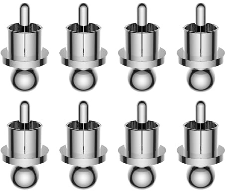 Tertullus 8 stycken RCA-lock High End dammskydd set RCA skydd HiFi skyddskåpa för anslutningar (rodiumpläterad)