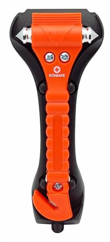 KIKSAFE Martillo rompecristales naranja