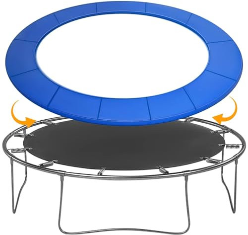 Potufa Trampolin Randabdeckung, Ø 366cm 427cm 457cm UV-beständig Federabdeckung, Reißfestes Randschutz, Wasserdichtigkei Trampolinzubehör (15FT)