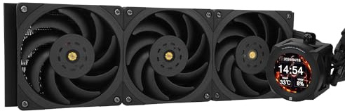 Thermalright Core Vision 360 Black CPU AIO Cooler, IPS LCD Screen with 480 x 480 Resolution, for AM5 & Intel 1700/1851, Powerful 360 Specs Water-Cooled Cooler with 2.1 Inch Removable Display