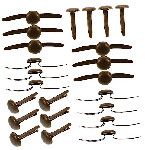 BELLIFFY Kleiner Metall Brads 200 Stück Vintage Doppelstachel Brads Aus Eisen Für Scrapbooking Selbstgemacht Bastelarbeiten Für Kinder Und Papierkunst