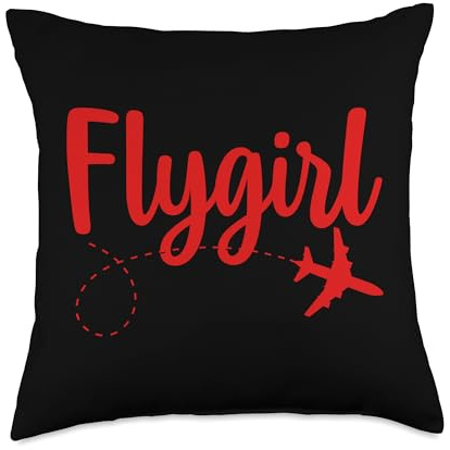 Flight Attendant Design For Women Girls Flight Attendant Throw Pillow