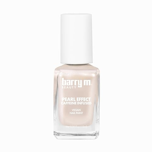 Barry M Pearl Effect Nail Paint, Shade Ivory Babyccino |Pearlescent Shimmer Nail Polish