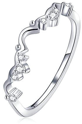 Zircon spets hemlinje kronring för kvinnor bröllop finger ringar smycken
