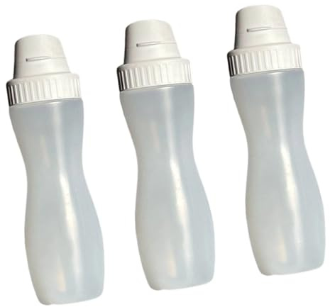JTQYFI Confezione da 3 bottiglie trasparenti con apertura multipla, distributore, materiale di consumo per salse, condimenti, fori per pasti spremere