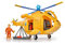 Simba 109251002 - Feuerwehrmann Sam Hubschrauber Wallaby II (34 cm, 6 Sitzplätze) für Kinder ab 3 Jahren, mit Originalsound, Licht, drehbarem Rotor, Seilwinde und Tom Thomas Figur, Gelb
