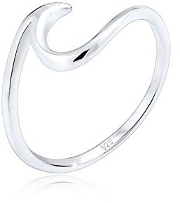 Elli Ring Damen Welle Strand Maritim in 925 Sterling Silber