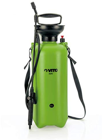 VITO - Pulvérisateur de Jardin 8L Lance 60cm Tuyau 1.20m - Pulvérisateur à Pression Manuelle Spray et Jet - Jardin, désinfection, Nettoyage