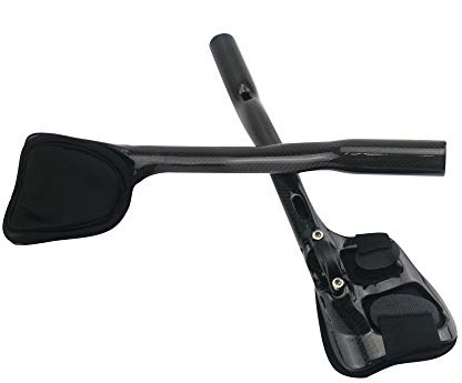 Alfa Pasca Rennrad Triathlon Lenkeraufsatz Fahrrad Lenker Schwarz TT Bar Endet 340mm 3K Glänzend Mtb