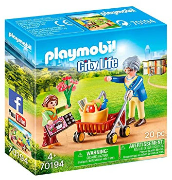 PLAYMOBIL City Life 70194 Abuela con Niña, A Partir de 4 años