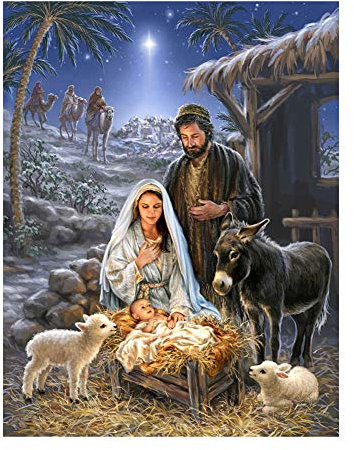 bismarckber 5D-Diamant-Malerei-Set mit Jesus, zum Selbermachen, Strasssteine, Stickerei, Kreuzstich, Kunsthandwerk