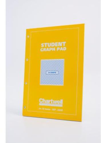 Lot de 10 Bloc de 50 feuilles de papier millimétré Chartwell A4 70 g/m², réglure isométrique