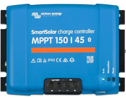 Victron Energy SmartSolar MPPT Laderegler - Solar Laderegler (Bluetooth) - 150V 45 Amp 12/24/36/48-Volt