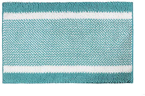 Odot Badematte rutschfest Chenille Badteppich Maschinenwaschbar Wasseraufnahme Microfaser Badvorleger für Badewanne Dusche und Badezimmer (See Grün,51x81cm)