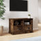 FIRBNUS TV-Schrank Räuchereiche 80x35x50 cm Holzwerkstoff Kommode Holz Sideboard Holz TV Lowboard Holz Schrank Schubladen Kommode Industrial TV Cabinet TV Unterschrank TV Schrank Holz