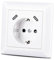 Steckdose mit USB Berker Steckdose Typ C (max. 5 V 3,4 A) Schuko Steckdose mit USB Anschluss Glänzend Schuko Unterputz Steckdose System 55 Reinweiß Wandsteckdose Schutzkontaktsteckdose (2C-1)
