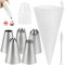 304 Edelstahl Spritztüllen Groß, Edelstahl Spritztüllen Set(XL), Tüllen für Spritzbeutel, Russische Spritztüllen Set mit Adapter, für Zuckerguss und Brandteig und Dekorieren von Cupcakes Torten