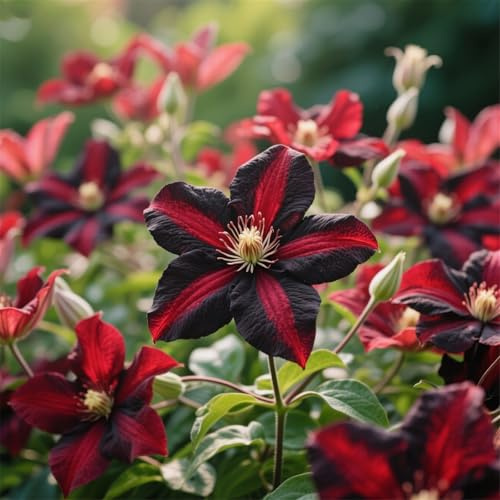Rhizoma de Clematis, Robusto, Fresco, Natural, Compacto, Versátil/Especial para Arcos/Clemátide/Muy Ornamental-3pcs-C