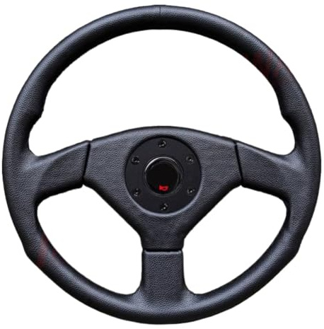 ZhFo0oBhW 14 Inch PVC Racing Sports Car Steering Wheel PC ST33 Compatible With PC ST33(black)
