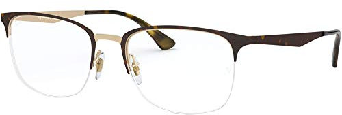 Ray-Ban Herren 0rx6433 Lesebrille, Schwarz (Top Matte Havana On Pink Gold), 53