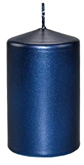 8 candele a stelo laccate satinate, 100/60 mm (blu scuro)