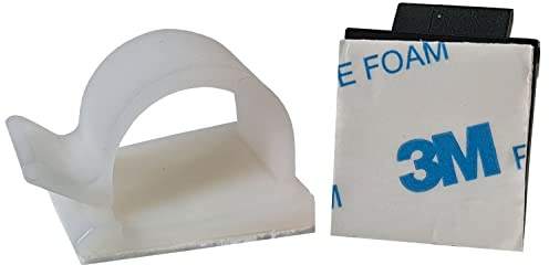 100 Stück Kabelhalter 8mm weiß selbstklebend 3M Kabelclips Kabelführung Kabelmanagement für den Schreibtisch USB Ladekabel Kabelklemmen Stromkabel Audiokabel KFZ