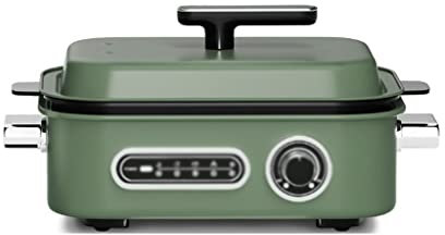 Samnuerly Pentola Multifunzione Fornello Multifunzione Domestico Fornello Barbecue Elettrico Pentola Calda Barbecue Cottura A Vapore (Color : B, Size : 38 * 18CM) (A 38 * 18CM)