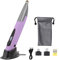 Cyrank Souris Stylo, Souris De Poche Optique sans Fil 2,4 G Souris Rechargeable Souris D'écriture Réglable avec Adaptateurs pour Ordinateur Portable Ordinateur Portable Souris D'ordinateur(Violet)
