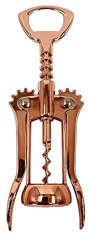 Premium Copper Twin Lever Corkscrew Wine Bottle Opener, Durable Ergonomic Design for Effortless Bottle Opening, Ideal for Red, White, and Sparkling Wines, Stylish Bar Accessory Gift Set