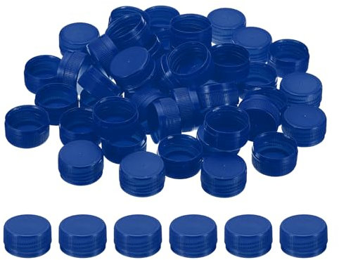 PATIKIL Tappi di Bottiglia Plastica da 1.2 Pollici per Artigianato, 200Pz Tappi a Vite Riutilizzabili per Bottiglie Vuote per Decorazioni Fai da Te, Blu Scuro
