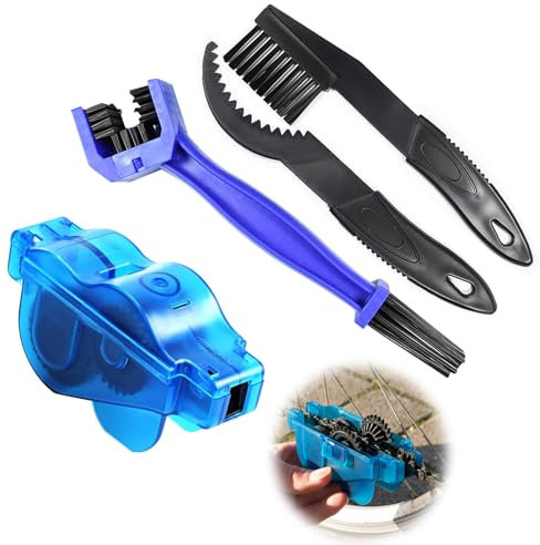 YALiya 4-Teiliges Set Kettenreiniger Fahrradkette, Kettenreinigungsgerät, Fahrrad Reinigung, Fahrrad Putzset, Ketten Schnelles Sauberes, Langlebig und Praktisch, für Alle Fahrräder