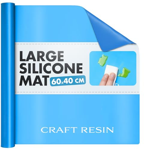 CRAFT RESIN Large Silicone Mat for Resin – 23.6” x 15.7” Non-Stick, Heat-Resistant Silicone Mat for Epoxy and UV Resin, DIY Projects and Art – Reusable Silicone Sheet for Casting and Painting