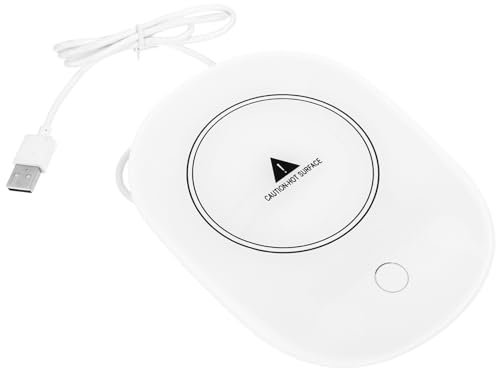 PRETYZOOM Thermostatic Coaster USB Heat Preservation Beverage Cup Warmer for Desk Home Office Use Automatic Warm Keeping Function