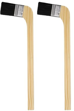 QUARKZMAN Set di 2 Pennelli 1.5 con Angolo Variabile Riutilizzabili per Verniciare Radiatori con Vernice per Tutti i Tipi di Pittura a Base di Lattice e Olio per Mobili e Pareti, Nero