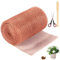 Filet en cuivre de 6 m x 12,7 cm : tresse en cuivre pur avec ciseaux, bande de cuivre découpable contre les limaces, clôture d'escargots et d'escargots, tresse de cuivre pur pour le jardin, lutte