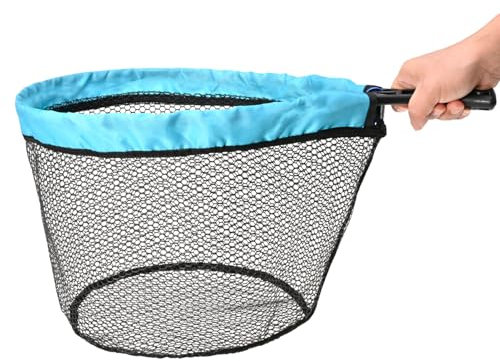 Épuisette de pêche | Filet de pêche pliable à poignée | Outil de pêche flexible pour pêche à la carpe | Équipement robuste pour crevettes, truites, écrevisses, crabes, poissons-chats