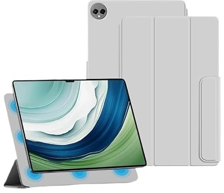 SOENS Starke magnetische Smart-Hülle, geeignet for Huawei MatePad Pro 13,2 Zoll 2023/2025, mit automatischer Sleep-/Wake-Up-Tablet-Schutzhülle(Gray,Matepad Pro 13.2 2025)