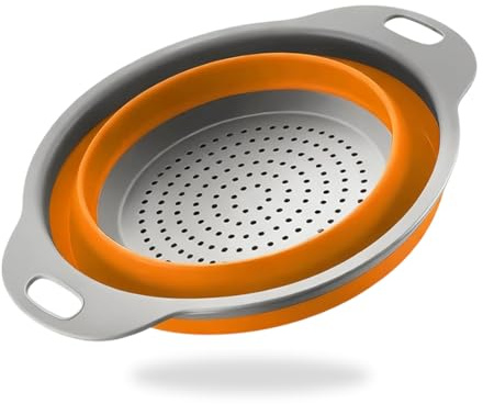 Coladores Plegables de Cocina, Cocina Plegable Escurridor Pasta de Silicona, de cocina con asa juego de colador, Fácil de Limpiar, para exteriores camping cocina escurridor de pasta verduras frutas