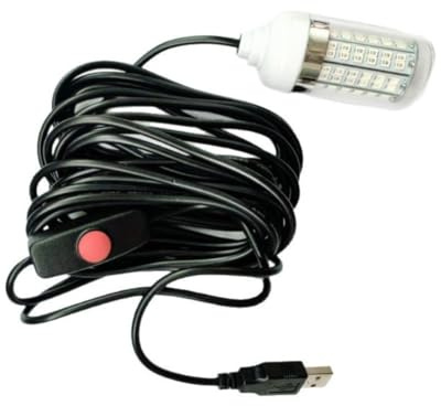 FACAIIO LED Fishing Light for Night Fishing with USB Charging, 5V Underwater Fish Finder Lamp, Waterproof for Aquariums, Boats, Pools