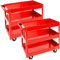 TecTake Werkstattwagen Werkzeugwagen Rollwagen - diverse Modelle - (2er Set 3 Etagen | Nr. 402422)