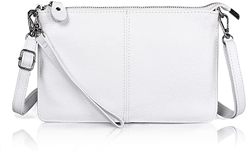 befen Sacs à bandoulière en cuir avec pochette de poignet petits sacs à bandoulière pour femmes, Sacs à bandoulière pour poignet, Blanc
