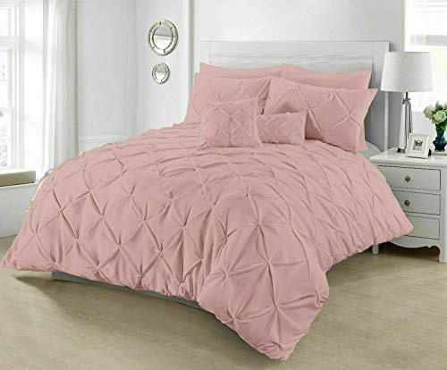 Copripiumino con decorazioni in rilievo con federe per cucini, 100% percalle di cotone, per letto singolo, matrimoniale, king e super king