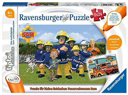 Ravensburger tiptoi 00046 Puzzle für kleine Entdecker: Feuerwehrmann Sam - 2x24 Teile Puzzle von Ravensburger ab 4 Jahren
